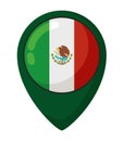 mexican flag location pin