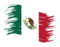 mexican flag painted Royalty Free Stock Photo