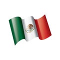 Mexican flag, vector illustration on a white background