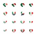 Mexican flag, vector illustration on a white background Royalty Free Stock Photo