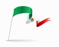 Mexican flag wavy background layout. Vector illustration. Royalty Free Stock Photo