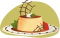 Mexican Flan illustration Royalty Free Stock Photo