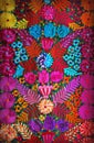 Mexican floral embroidery Royalty Free Stock Photo