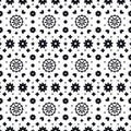 Mexican folk art seamless pattern with flowers on white background. Traditional design for fiesta party. Floral ornate