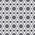 Mexican folk art seamless pattern with flowers on white background. Traditional design for fiesta party. Floral ornate