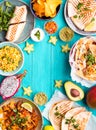 Mexican food background Royalty Free Stock Photo