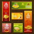 Mexican Food Banner Set Royalty Free Stock Photo