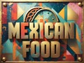 Mexican Food Brass Sign Logo Art