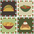 Mexican food decorations Royalty Free Stock Photo