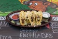 Mexican food on decorated table Royalty Free Stock Photo