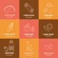 Mexican food icons Royalty Free Stock Photo