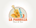 Mexican food logo. Badges, labels, logotype for Mexican food.