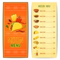 Mexican Food Menu Royalty Free Stock Photo