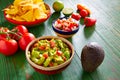 Mexican food nachos guacamole pico gallo chili