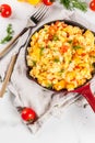 Mexican food recipes Revoltillo de Huevos, Scrambled Eggs a la Dominicana Royalty Free Stock Photo