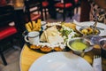 Mexican food served at a restaurant