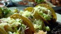 Mexican food tacos cheese salsa guacamole healthy spicy food