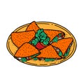 Mexican food Tacos. Hand drawn vector illustration in doodle style