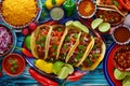 Mexican food: tacos, quesadillas, enchiladas, chiles en nogada