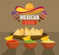 Mexican food with traditional spicy sauces Royalty Free Stock Photo