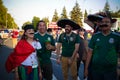 Mexican Football fans in the FIFA fan fest at Sparrow Hills aka Vorobyovy Gory in Moscow