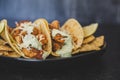 Mexican fresh chicken tacos