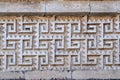 Mexican geometric design stone fretwork Royalty Free Stock Photo