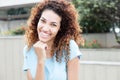 Mexican girl outdoor in the city Royalty Free Stock Photo