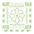 Mexican green flower icon on white background