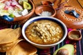 Mexican green pozole soup