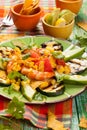 Mexican Grilled Shrimp Salad Royalty Free Stock Photo