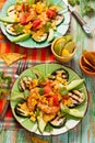 Mexican Grilled Shrimp Salad Royalty Free Stock Photo