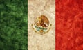 Mexican grunge flag. Vintage style Royalty Free Stock Photo