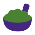 Mexican guacamole bowl flat style icon vector design