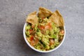 Mexican Guacamole Dip with corn chips