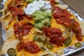 Mexican Guacamole Nachos Royalty Free Stock Photo