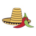 Mexican hat and chillis