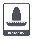 mexican hat icon in trendy design style. mexican hat icon isolated on white background. mexican hat vector icon simple and modern Royalty Free Stock Photo