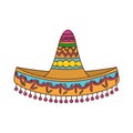 Mexican hat isolated icon Royalty Free Stock Photo