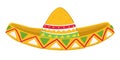 Mexican hat with ornaments, sombrero headwear with decor