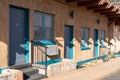 Hotel room exterior doors at the San Juan Inn, along the San Juan river