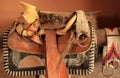 Mexican horse saddle Royalty Free Stock Photo