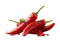 Mexican hot chili peppers colorful mix habanero poblano serrano jalapeno sweet Royalty Free Stock Photo