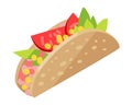 Mexican Hotdog Isolated on White. Sonoran Hot Dog.