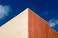 Mexican house painted wall and roof detail Royalty Free Stock Photo