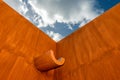 Mexican house painted wall and roof detail Royalty Free Stock Photo