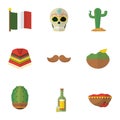 Isolated mexican icon set vector design