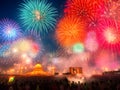 Mexican Independence day fireworks celebration-Generative ai