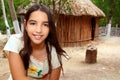 Mexican indian Mayan latin girl in jungle Royalty Free Stock Photo