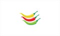 Mexican jalapeno hot chili pepper vector icon in minimalist design